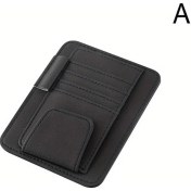 Resim Motion003 Siyah Sun Visor Çok Cepli Kart Gözlük Ve Bozukluk Organizatörü Yapay Deri Kılıf 