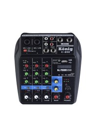 Resim König 4 Kanal Stüdyo Kayıt Deck Mikser K-200 Pc Bağlantılı 
