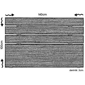 Resim Pasific Home Huga Çift Kişilik Meşe Yatak Başlığı 140lk / 140 cm Baza Başlık 