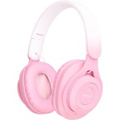 Resim Rba aksesuar Zore M6 Plus Ayarlanabilir ve Katlanabilir Kulak Üstü Bluetooth Kulaklık-Pembe 