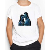 Resim Avatar The Way of Water Carina Jake Beyaz Çocuk Tişört Beyaz 