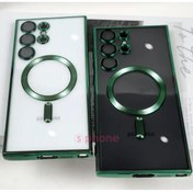 Resim Sphone Galaxy S23 Ultra Kılıf Magsafe Şarj Destekli Manyetik Lens Mercek Üstü Cam Korumalı Renkli Şeffaf 