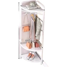 Resim Qqtabc Alan Kullanımı Köşe Portmanto Zeminden Tavana (Yurt Dışından) 