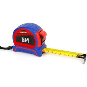Resim Workpro WP261041 5Mx25 MM Naylon Kaplama Sarı Çift Taraflı Manyetik Çelik Şerit Metre 