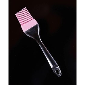 Resim Pembe Silikon Yumurta Fırçası 22 Cm, Mutfakta Pratik Kullanım Sağlar. 