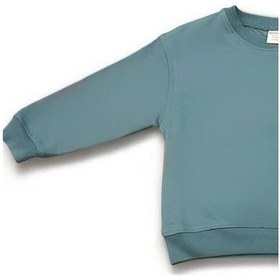 Resim Zekids Erkek Çocuk Cool Rhino Baskılı Pamuklu Sweatshirt-14202 Indigo 