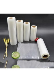 Resim Novisan 1 Adet 25cmx5 Mt + 1 Adet 30cmx5 Mt toplam 10 Metre 2 Ad Vakum Bobini Tırtıklı Ev Tipi Vakum Poşeti 