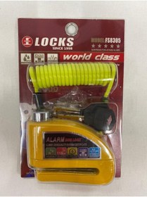 Resim World Mototork - 110 Db Sarı Alarmlı Disk Kilidi hatırlatıcı Kablo 