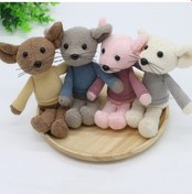 Resim Wondernest Yenidoğan Bebek Örgü Tulum Şapka+fare + Beyaz Üç Parça Set 