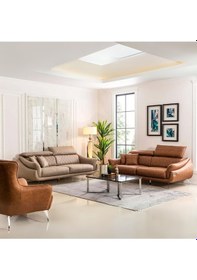 Resim Ezel Motorlu Koltuk Takımı 3 3 1 & Hoparlörlü, Usb Portlu 2 Kanepe 1 Berjer - Nubuk Kumaş 