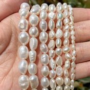 Resim Doğal Düzensiz Barok Tatlısu İnci Boncukları, Takı Yapımı için DIY Kolye Bileklik 33.02cm 