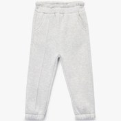 Resim Koton Kız Bebek Nervürlü Cep Detaylı Beli Lastikli Jogger Eşofman Altı Gri 