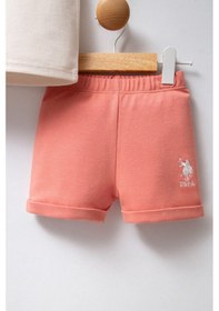 Resim U.S. Polo Assn. U.s.polo Assn. Kız Bebek 2li Takım - Ekru Ekru 