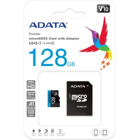 Resim Adata 128GB Premier microSDXC Card with Adapter UHS-I Class10 V10 Hafıza Kartı 