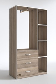 Resim Kenzlife Giysi Dolabı Ökkeş 175*90*40 Crd Gardırop 3 Çekmeceli 