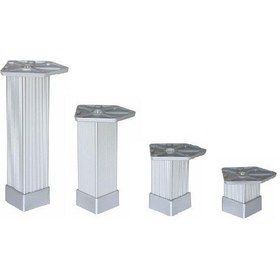 Resim Gürçay Metal Mobilya Ayağı 40*40mm Aluminyum (4 Adet) 