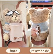 Resim Elmpaly Sevimli Araç Tekli Bebek Arabası Kağıt Tutucu Ve Çöp Kutusu İkili Fonksiyonlu Otomobil Organizer 