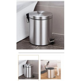 Resim Renkli Metal Pedallı 3 Litre Çöp Kovası, Şık ve Fonksiyonel Ev ve Ofis Kullanımı 
