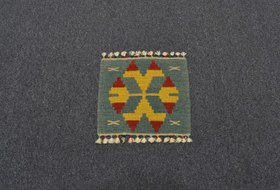 Resim Yeni El Dokuma Kare Köşe Sandalye Minderi Pınarbaşı Kayseri Yün Kilim 5939 