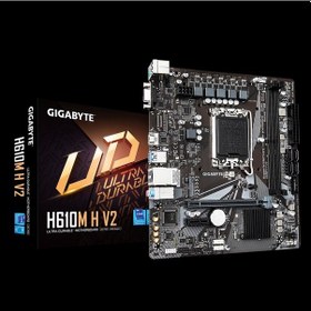 Resim Gıgabyte H610m H V2, Rev.1.0, 5600mhz, 2xddr5, M.2, D-sub, Hdmı, 12-13.14.nesil, Lga1700 Soket, Ana 