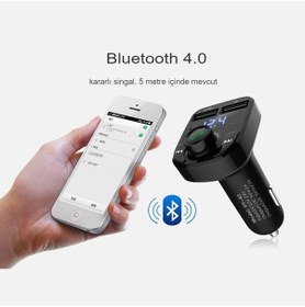 Resim Fm Transmitter Bluetooth Araç Kiti Çakmaklık Mp3 Usb Sd 