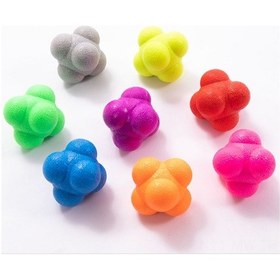 Resim Moveevo Hızlı Reaksiyon Eğitim Topu - 5.5 Cm Mor Altıgen Spor Topu Tenis, Masa Tenisi, Atletizm 