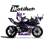 Resim Cfmoto 450sr Hp4 Rr Mor Motosiklet Kaplaması 