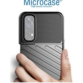Resim Microcase Realme 7 Thunder Serisi Dayanikli Silikon Kilif - Siyah 549357286 