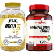 Resim Flx Omega 3-6-9 Balık Yağı 180 Softgel & Nevfix Magnesium Oxide M 