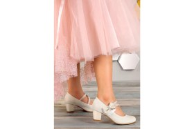 Resim Kiko Kids Kiko 750 Simli Günlük Kız Çocuk 4 cm Topuk Babet Ayakkabı 