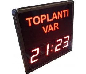 Resim Sanec Kumandalı Toplantı Var Kronometre Tabelası (Kasa: 35X35 Cm) 