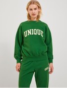 Resim Jjxx Sıfır Yaka Rahat Kesim Yeşil Kadın Sweatshirt 12244363 001 
