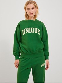 Resim Jjxx Sıfır Yaka Rahat Kesim Yeşil Kadın Sweatshirt 12244363 001 