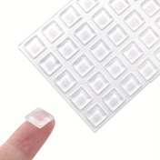 Resim 40 adet Şeffaf Kendinden Yapışkanlı Mobilya Pedleri - Gürültü Azaltma ve Çarpışma Önleyici Tampon Kareler, Cam, Klavye, Bilgisayar için Uygun-Güç Kaynağına Gerek Yok 