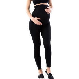Resim Secret Moda Siyah Dikişsiz Soft Hamile Taytı 