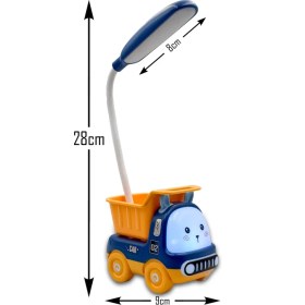 Resim summitsport Masa Lambası Şarjlı Oyuncak Masa Lambası Kalemlikli Çocuk Masa Lambası Gece Lambası Çocuklar Için 