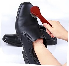 Resim SAFIGLE 2 Adet at Kılı Ayakkabı Fırçası Deri Temizleme Süet Bot Cila Fırçası Ahşap Saplı 