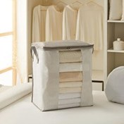 Resim Pvc Pencereli Gri Çizgili Stuff & Things Hurç 45 X 30 X 50 Cm Ocean Home Textile