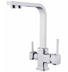 Resim Faumix Kr2109 Krom Renkli Arıtmalı 3 Yollu Mutfak Bataryası 