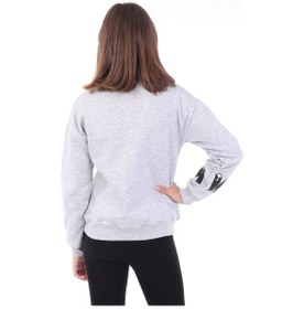 Resim Toontoy Kız Çocuk Baskılı Nakışlı Sweatshirt Gri Melanj 