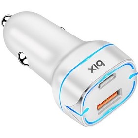 Resim Bix BX-CCP36WT 36W QC 3.0 USB Type-C PD Araç İçi Hızlı Şarj Adaptörü Beyaz 