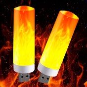 Resim LED USB Alev Işığı, Atmosfer Işığı, Yaratıcı Yanıp Sönen Alev Ampulü, Küçük Kitap Işığı, Efekt Işığı, Şarj Edilebilir Hazine Kamp Gece Işığı 