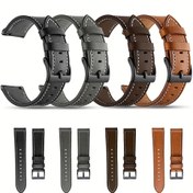 Resim 22mm Akıllı Saat Yedek Sentetik Deri Kayış - Huawei Watch GT 2, 3, 4, 5 için 46mm Bileklik; Huawei Watch3, GT4, GT2 Pro, GT2e, Buds SE, Magic2 için 46mm Bileklik; Xiaomi Amazfit GTR 2/3/4/2e, GTR3 Pro, Stratos Pace 47mm için; TicWatch Pro 2021, Pro S2, E2, Zeblaze Stratos 3 Pro/Vibe 7 Lite, Umidigi Uwatch 3S için Aksesuar Kordon 