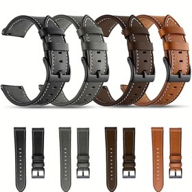 Resim 22mm Akıllı Saat Yedek Sentetik Deri Kayış - Huawei Watch GT 2, 3, 4, 5 için 46mm Bileklik; Huawei Watch3, GT4, GT2 Pro, GT2e, Buds SE, Magic2 için 46mm Bileklik; Xiaomi Amazfit GTR 2/3/4/2e, GTR3 Pro, Stratos Pace 47mm için; TicWatch Pro 2021, Pro S2, E2, Zeblaze Stratos 3 Pro/Vibe 7 Lite, Umidigi Uwatch 3S için Aksesuar Kordon 