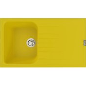 Resim POLEX Cristalüx Granit Evye P-02 Sarı Tezgah Altı Ve Tezgah Üstü Mutfak Evyesi 85x49,5cm 