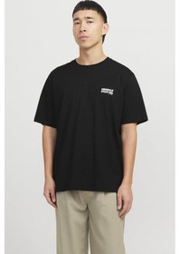 Resim Jack & Jones Jorvesterbro Back Tee Ss Crew Neck Siyah Renkli 