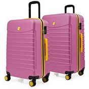 Resim Louisiana Polo 1168 Büyük Boy - Orta Boy Pembe 2'li Valiz Seti 