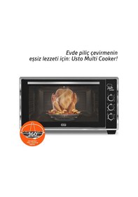 Resim Usto 2115 Multi Cooker Airfry Özellikli Midi Fırın 50 L Siyah 