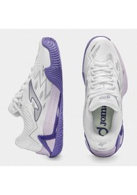 Resim Joma Topls2602om Open Lady Toprak Kort Tenis & Padel Kadın Ayakkabısı - Beyaz/mor 