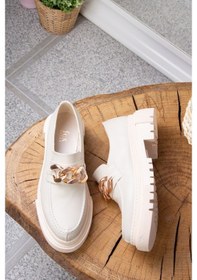 Resim Fox Shoes Bej Kalın Tabanlı Kadın Günlük Ayakkabı K294760009 